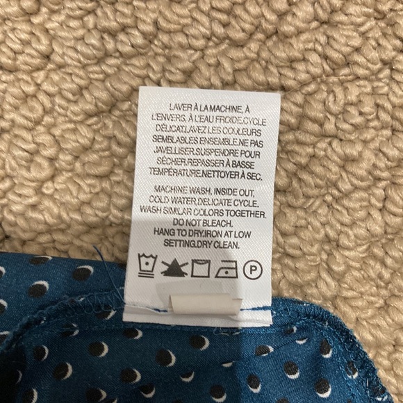 Dark teal blouse with cap sleeves - Picture 4 of 4